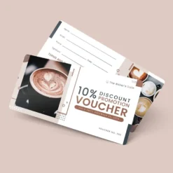 Phiếu quà tặng - Gift vouchers Cafe Promotion Voucher Editable 0
