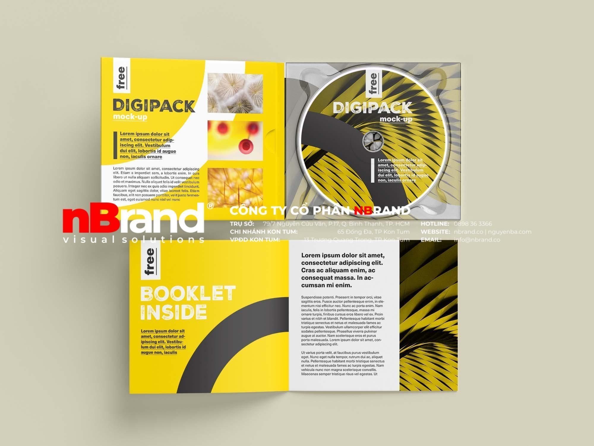 Mockups Design Nhãn đĩa - Disk labels Digipack Mockup 2