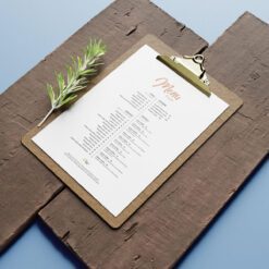 Thực đơn - Menus 17 Thực đơn - Menus Free Clipboard A4 Menu Mockup PSD Set 3
