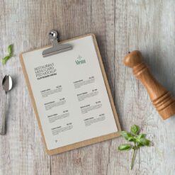Thực đơn - Menus 16 Thực đơn - Menus Free Restaurant Menu Card PSD Mockup PSD