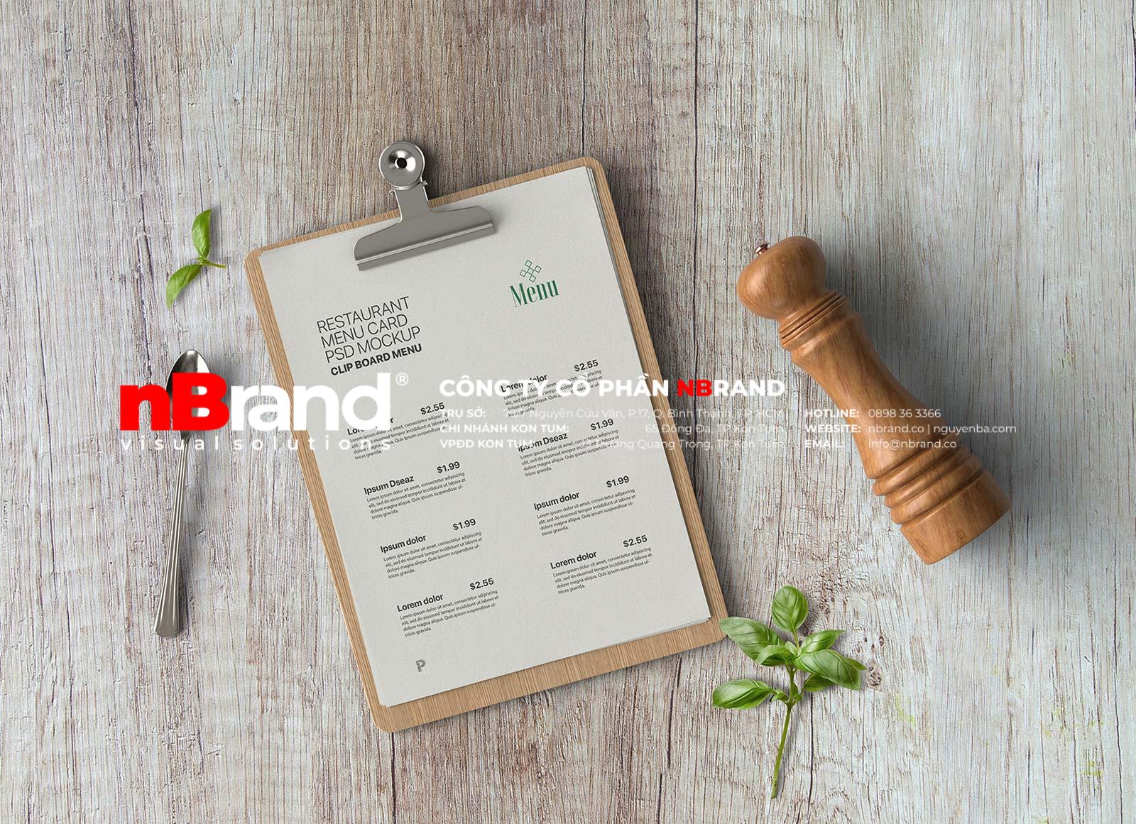 Free-Restaurant-Menu-Card-PSD-Mockup-PSD Thực đơn - Menus Free Restaurant Menu Card PSD Mockup PSD