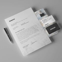 Giấy tiêu đề - Letterhead 11 Giấy tiêu đề - Letterhead Free Simple Business Card Letterhead Stationery Mockup PSD Set 1