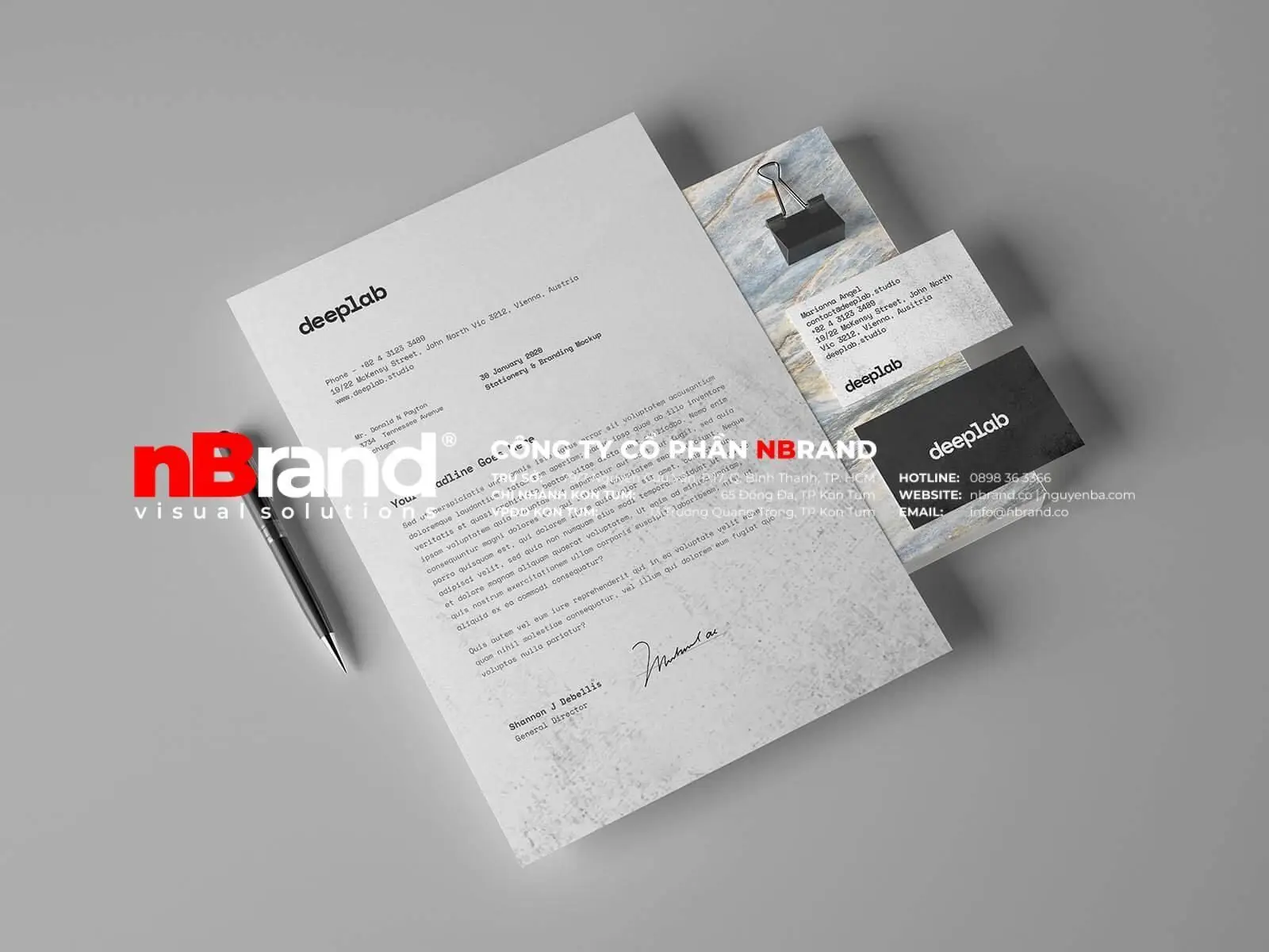 Free-Simple-Business-Card-Letterhead-Stationery-Mockup-PSD-Set-1 Giấy tiêu đề - Letterhead Free Simple Business Card Letterhead Stationery Mockup PSD Set 1