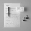 Giấy tiêu đề - Letterhead Free Simple Business Card Letterhead Stationery Mockup PSD Set 3