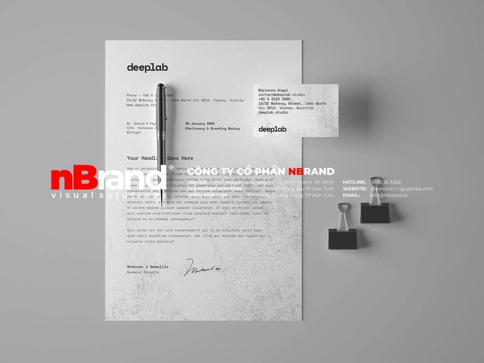 Free-Simple-Business-Card-Letterhead-Stationery-Mockup-PSD-Set-3 Giấy tiêu đề - Letterhead Free Simple Business Card Letterhead Stationery Mockup PSD Set 3