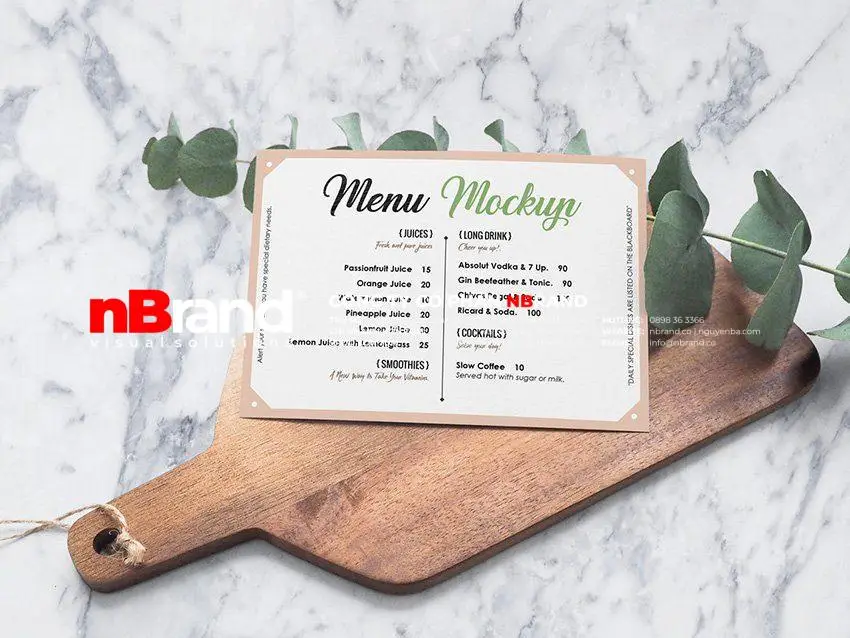 Landscape-Menu-Card Thực đơn - Menus Landscape Menu Card