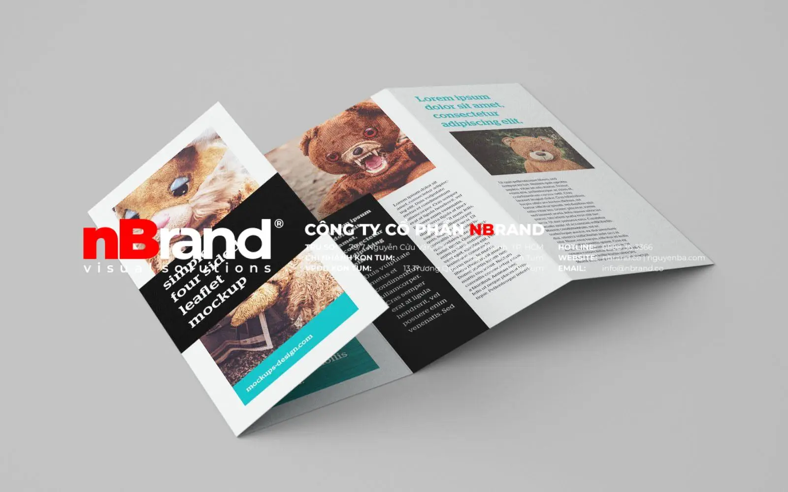 Mockups Design Tờ gấp - Leaflets, Brochures Leaflet Mockup 2