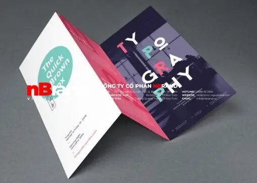 Tờ gấp - Leaflets, Brochures Tri Fold Brochure MockUp