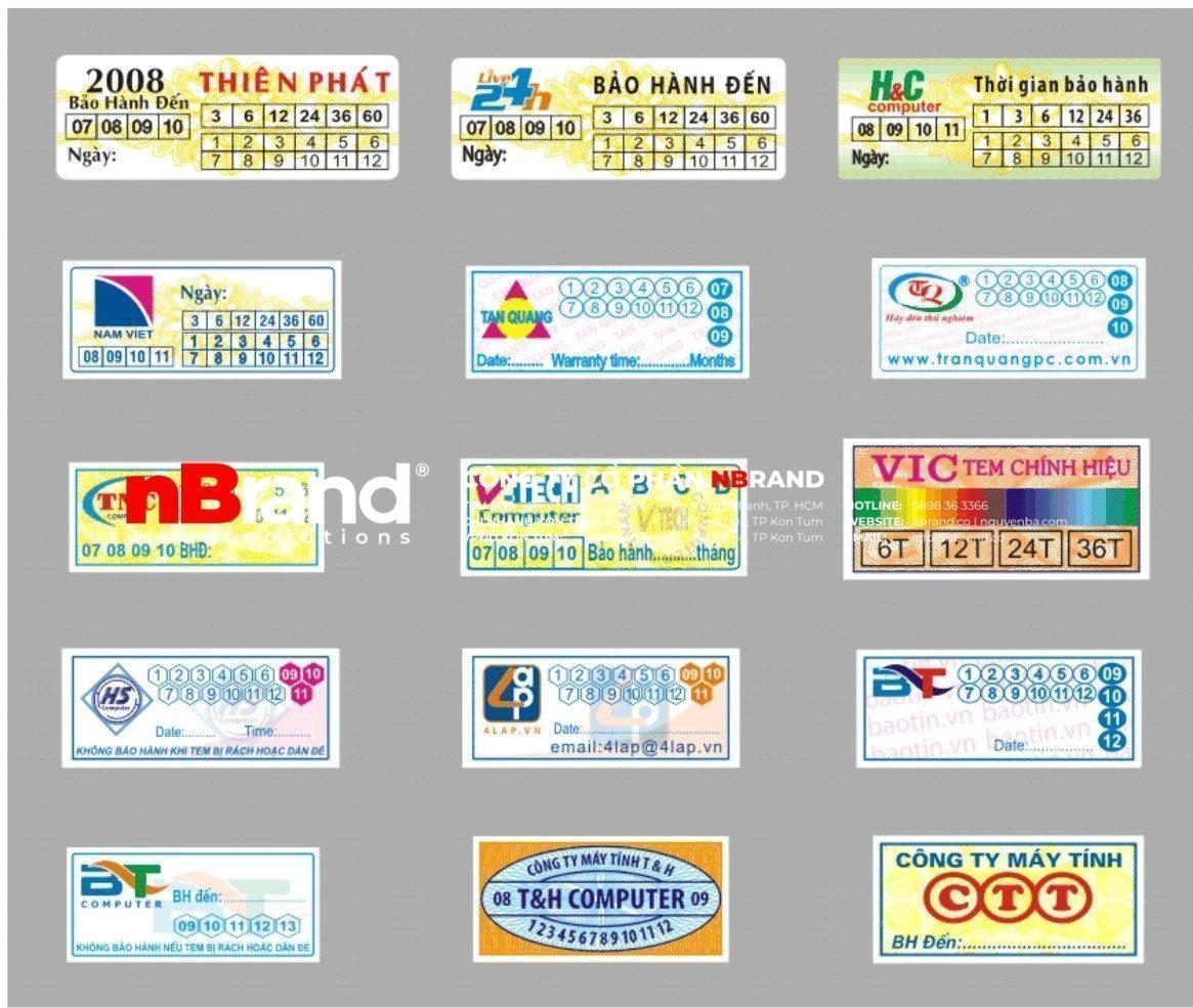 01 Tem Bảo Hành - Stamp Waranty 01