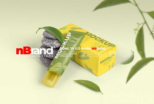 Nhãn Hộp - Box Labels Cosmetic Cream Tube Mockup 1 1 1024x696 1