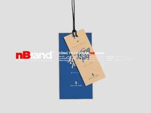Mác Sản Phẩm Giấy Kraft - Kcraft Tag Dual Cloth Hanging Tag Mockup 1