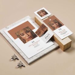 Tờ rơi A5 - A5 Leaflets 14 Tờ rơi A5 - A5 Leaflets Elegant Stationery Mockup 1536x1075 1