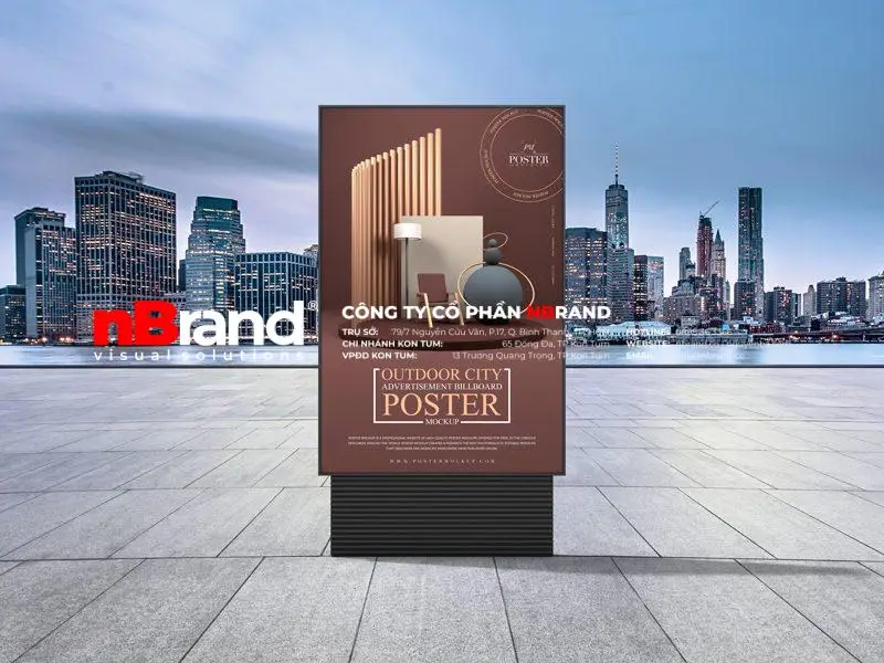 Outdoor-City-Advertising-Billboard-Poster-Mockup Backlit Film Outdoor City Advertising Billboard Poster Mockup