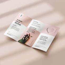 Tờ rơi gấp 3 - Trifold Brochure 12 Tờ rơi gấp 3 - Trifold Brochure Tri fold DL Flyer Mockup 2 1536x1152 1