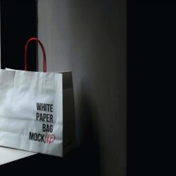Túi Giấy Có Quai Xách - Paper Bags with Handles White Paper Bag Mockup 1536x1024 1