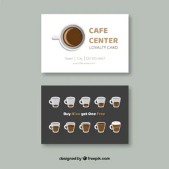 Thẻ tích điểm - Loyalty Card cafe loyalty card template with elegant style 23 2147885585