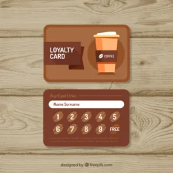 Thẻ tích điểm - Loyalty Card loyalty card template with coffee coupons 23 2147878616