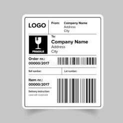 In ấn Kon Tum shipping label template sticker vector 91004160