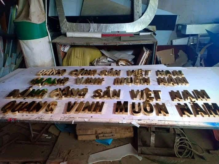 Làm chữ inox tại Măng Đen - Xưởng gia công chữ nổi Inox