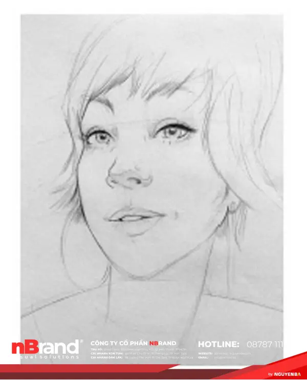 Phác hoạ khuôn mặt một người với chì than 12 step 4