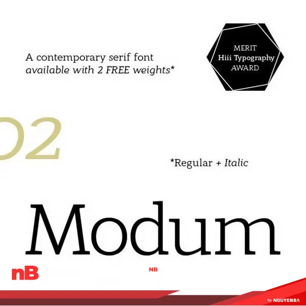 Xu hướng font chữ Serif hiện đại và phổ biến 12 phong serif