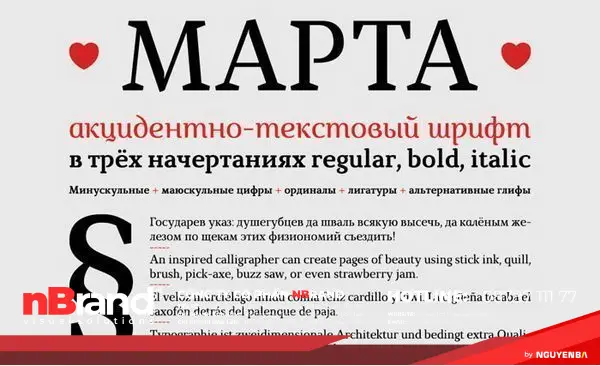 Xu hướng font chữ Serif hiện đại và phổ biến 27 phong serif