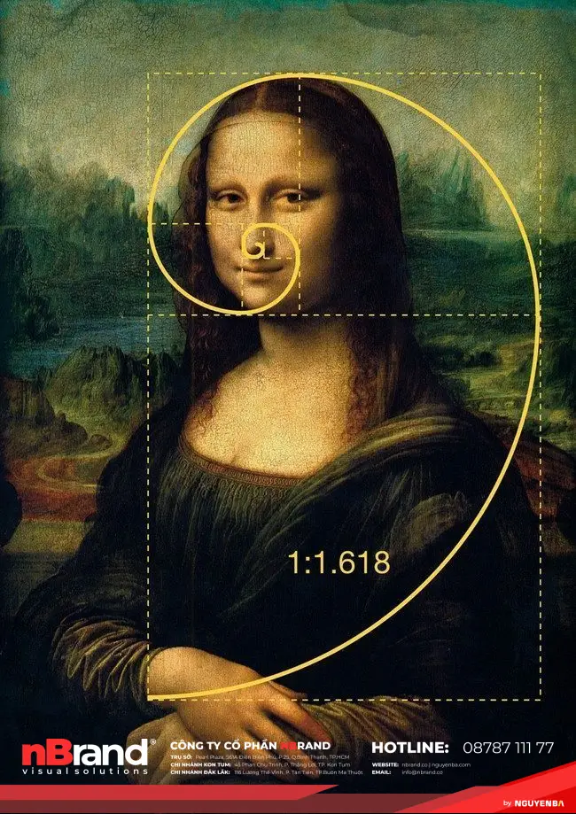 Phá vỡ Tỷ lệ vàng trong thiết kế 13 tỷ lệ vàng mona lisa