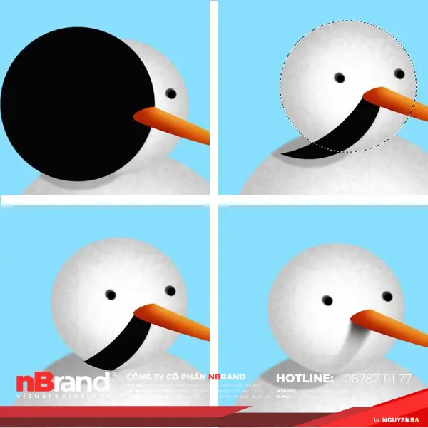 Tạo Người Tuyết và Bông Tuyết Lấp Lánh trong Photoshop 8 Tạo Người Tuyết và Bông Tuyết Lấp Lánh trong Photoshop