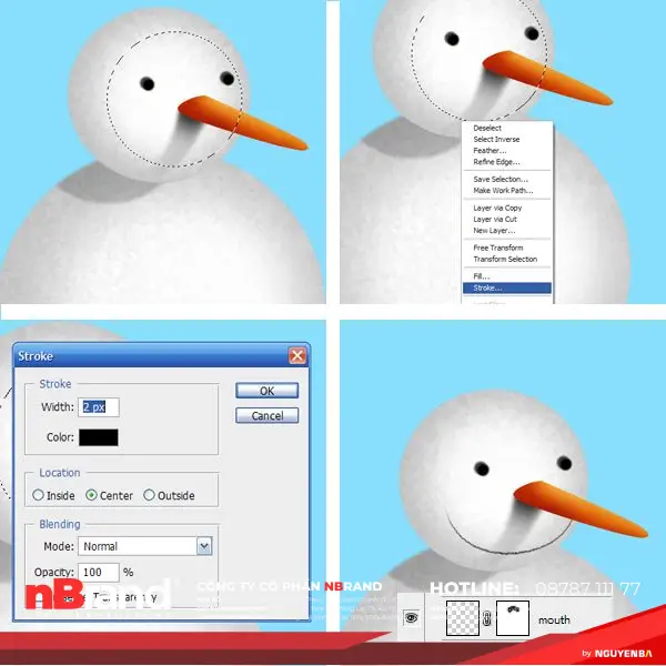 Tạo Người Tuyết và Bông Tuyết Lấp Lánh trong Photoshop 9 Tạo Người Tuyết và Bông Tuyết Lấp Lánh trong Photoshop