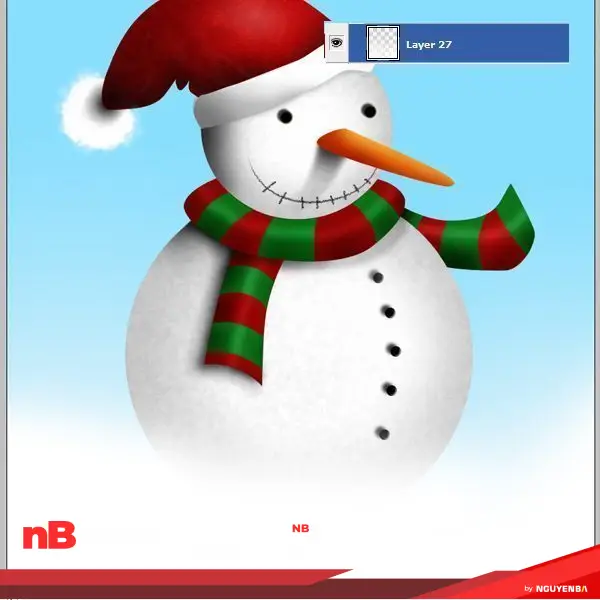 Tạo Người Tuyết và Bông Tuyết Lấp Lánh trong Photoshop 16 Tạo Người Tuyết và Bông Tuyết Lấp Lánh trong Photoshop
