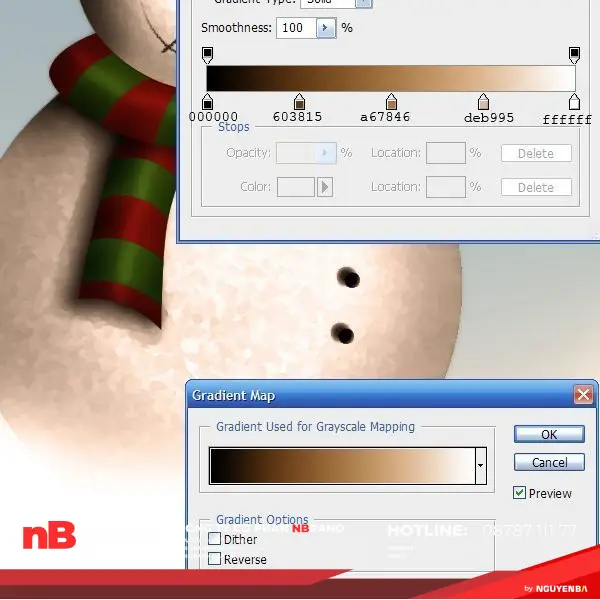 Tạo Người Tuyết và Bông Tuyết Lấp Lánh trong Photoshop 17d Tạo Người Tuyết và Bông Tuyết Lấp Lánh trong Photoshop