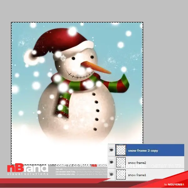 Tạo Người Tuyết và Bông Tuyết Lấp Lánh trong Photoshop 19c Tạo Người Tuyết và Bông Tuyết Lấp Lánh trong Photoshop