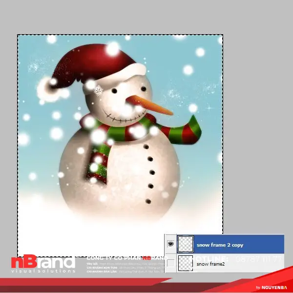 Tạo Người Tuyết và Bông Tuyết Lấp Lánh trong Photoshop 19d Tạo Người Tuyết và Bông Tuyết Lấp Lánh trong Photoshop