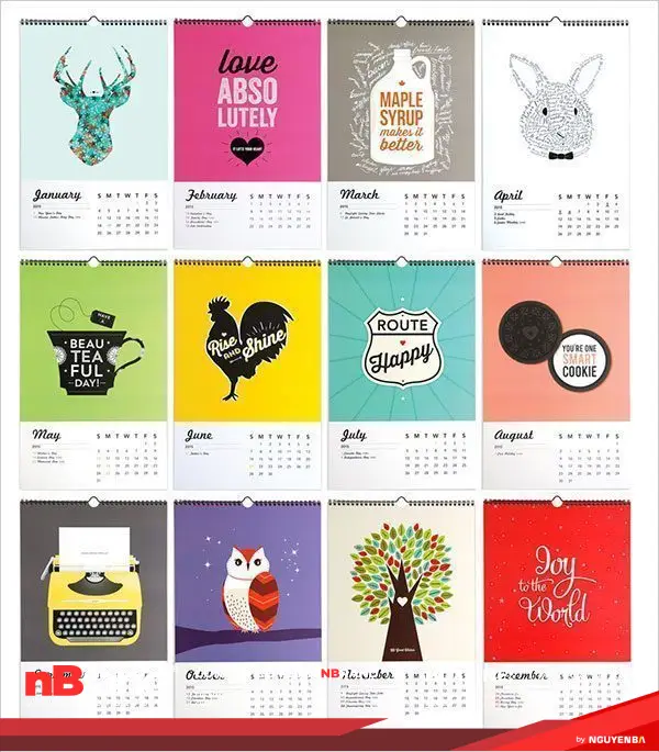 14 ý tưởng tưởng tuyệt đẹp cho lịch năm mới 2015 12 calendar 2015