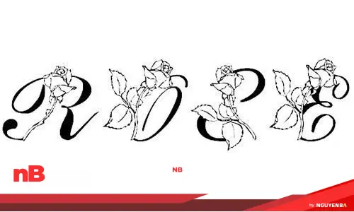 30 font chữ hoa dành cho những thiết kế đáng yêu 36 flower-font-28