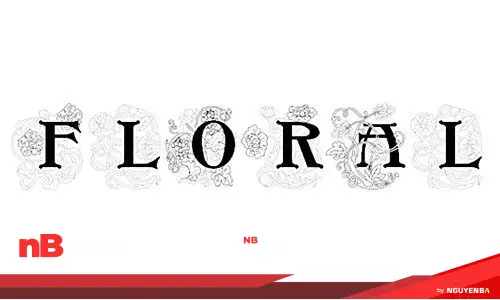 30 font chữ hoa dành cho những thiết kế đáng yêu 26 flower-font-18