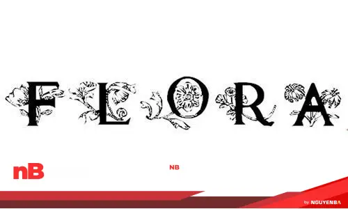 30 font chữ hoa dành cho những thiết kế đáng yêu 25 flower-font-17