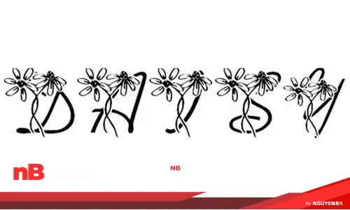 30 font chữ hoa dành cho những thiết kế đáng yêu 31 flower-font-23