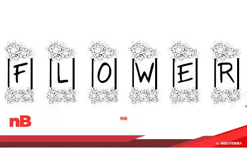 30 font chữ hoa dành cho những thiết kế đáng yêu 32 flower-font-24