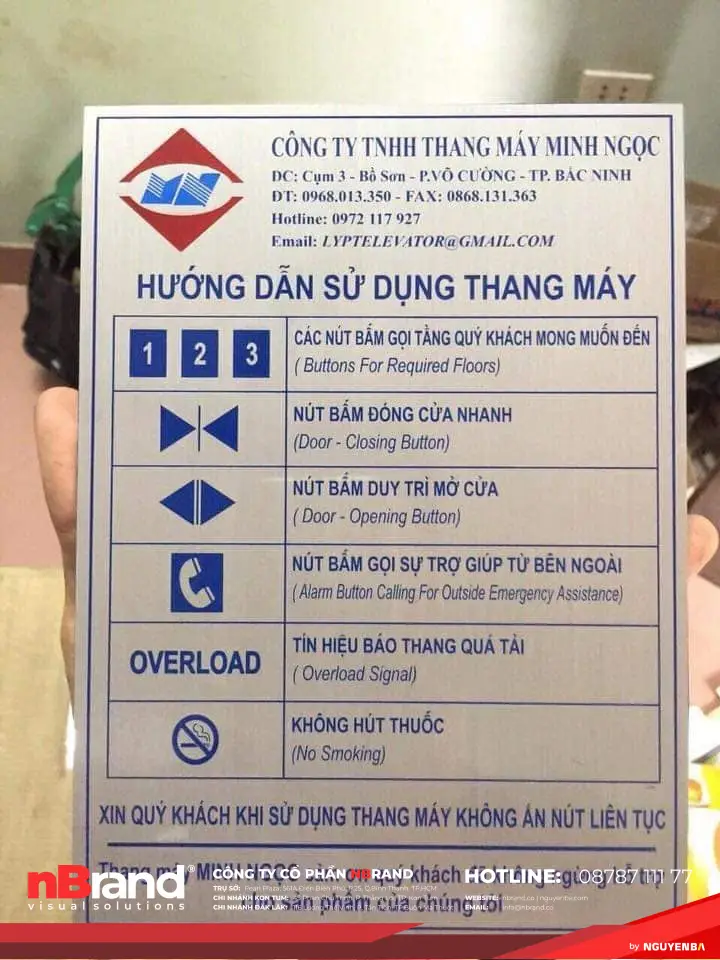 Bảng chỉ dẫn thang máy Bảng chỉ dẫn thang máy