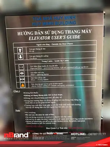 Bảng chỉ dẫn thang máy Bảng chỉ dẫn thang máy