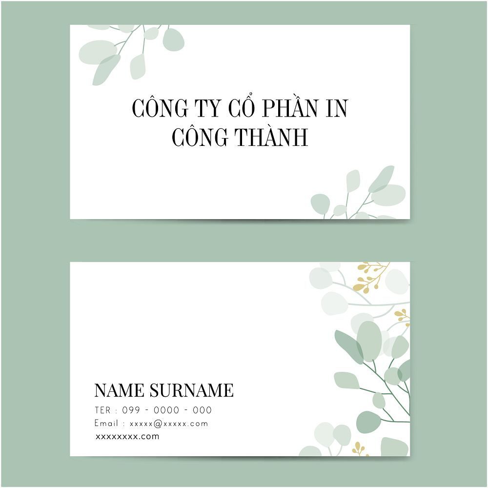 in nhanh danh thiếp namecard card visit Kon Tum