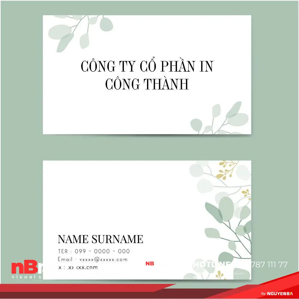 in-nhanh-namecard in nhanh danh thiếp namecard card visit Kon Tum