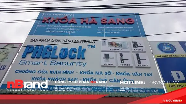 Tăng cường nhận diện thương hiệu với bảng hiệu hệ thống đại lý tại Kon Tum bang hieu alu dep