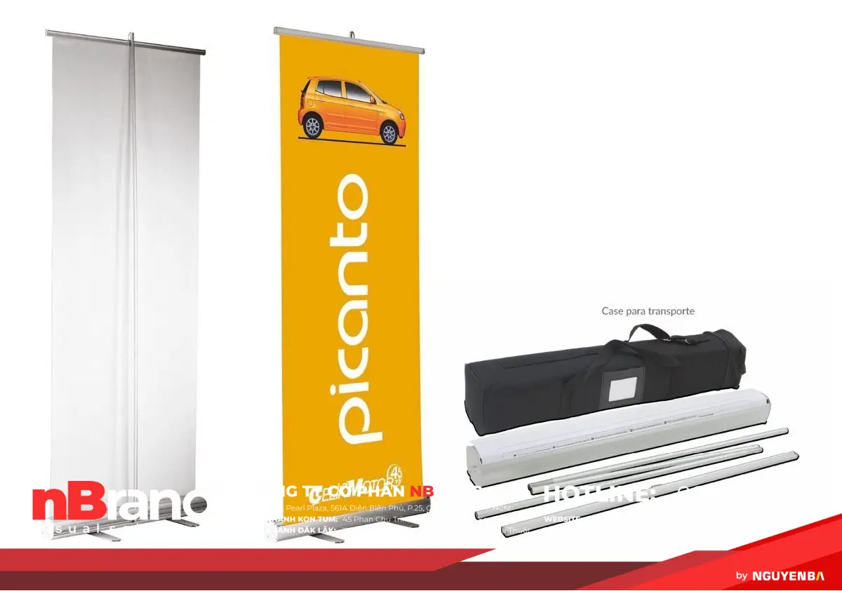 Cung cấp standee số lượng lớn tại Kon Tum 10 Cung cấp standee số lượng lớn tại Kon Tum standee cuon nhom thuong 80 x 200