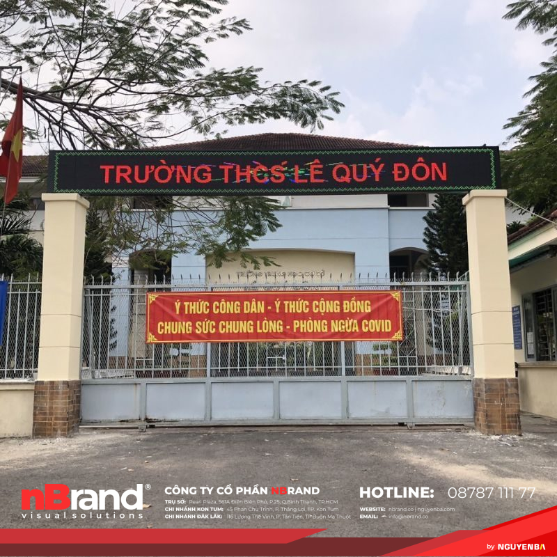 Bảng giá thi công màn hình LED tại Kon Tum: Tối ưu chi phí 11 Bảng giá thi công màn hình LED tại Kon Tum: Tối ưu chi phí bang dien tu led cong truong hoc 3