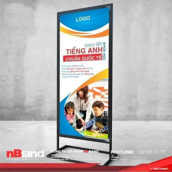 Standee chân sắt 15 Standee chân sắt stadee khung sat1 1