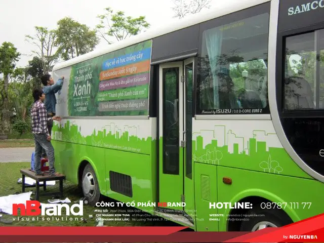Dán decal xe buýt, xe bus 12 Dán decal xe buýt, xe bus
