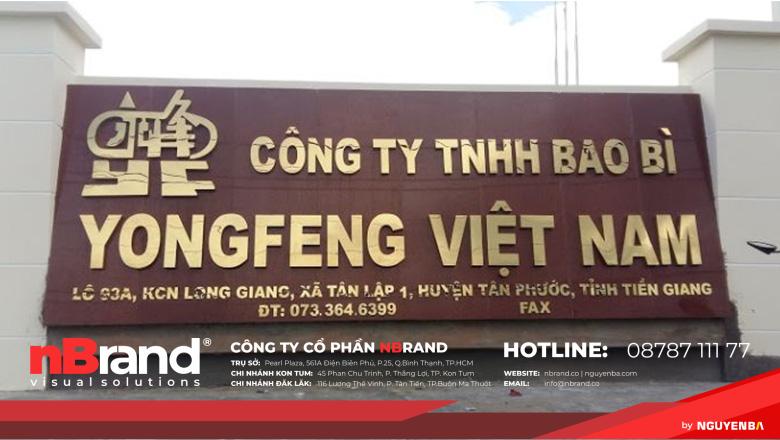 Bảng hiệu công ty làm bằng đồng 11