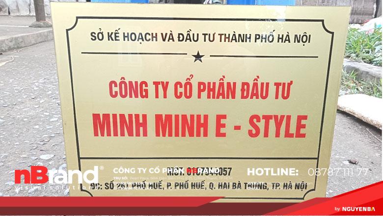 Bảng hiệu công ty làm bằng đồng 12